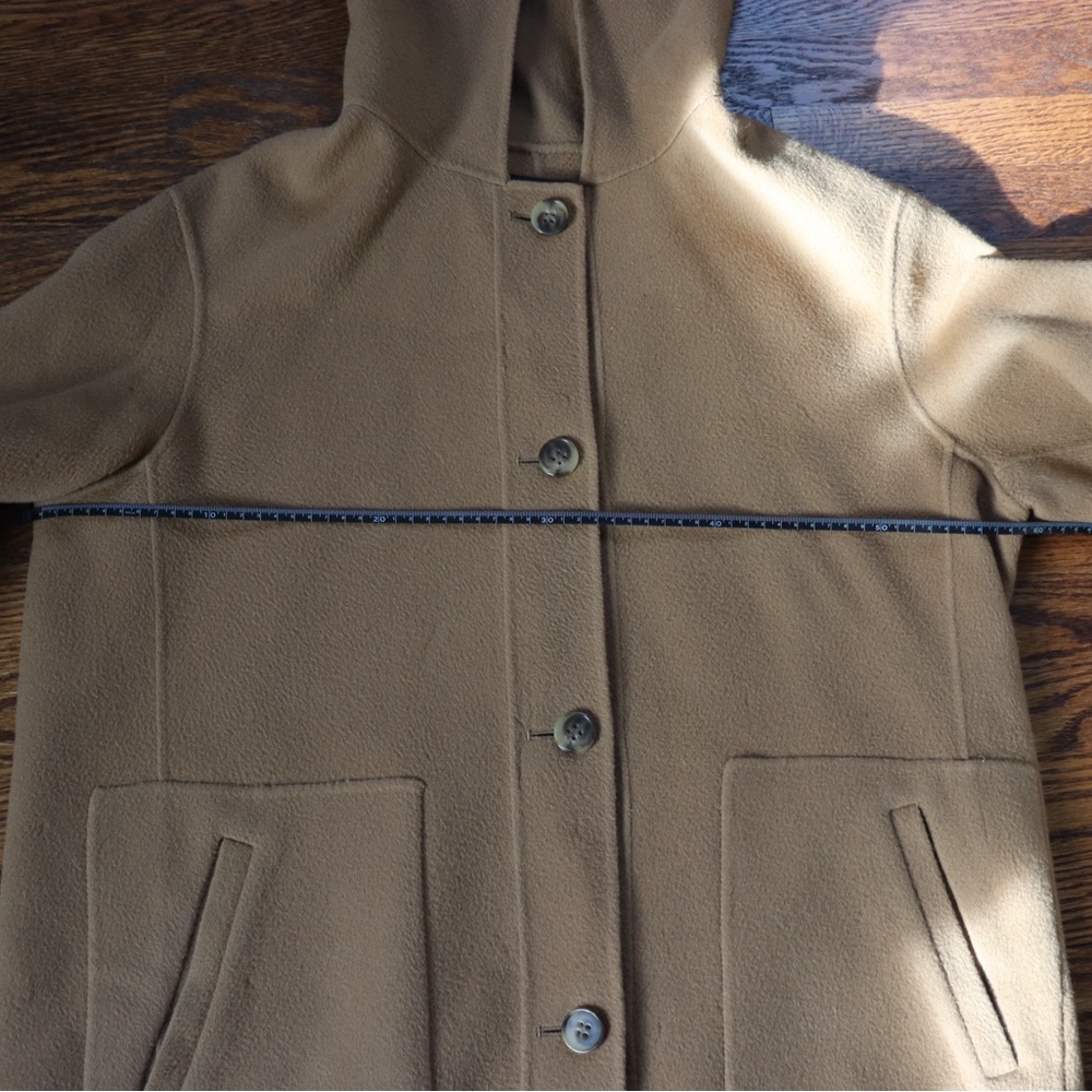 Theory Hooded Camel Wool Cashmere Blend Jacket - Picture 7 of 7